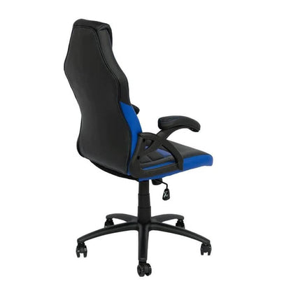 Rogueware GC100 Mainstream Black & Blue Gaming Chair (RW-GC100-BKBL) — side view