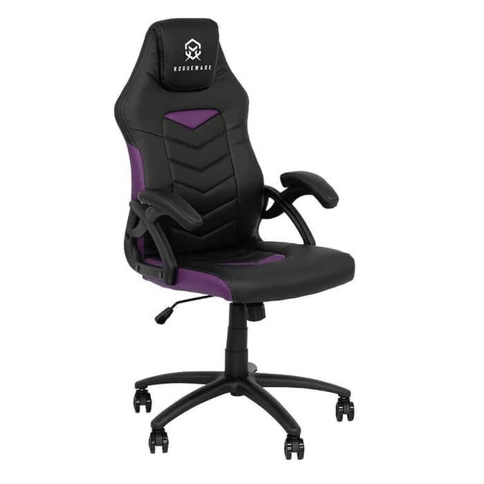 Rogueware GC100 Mainstream Black & Purple Gaming Chair (RW-GC100-BKPL) image 2