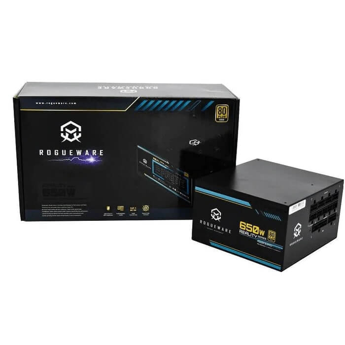 Rogureware Reality Series 650W Active PFC 80+ Gold Certified Power Supply (RW-GR650AC) image 1