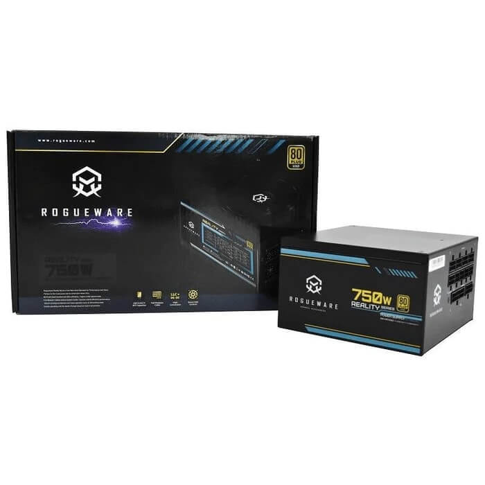 Rogureware Reality Series 750W Active PFC 80+ Gold Certified Power Supply (RW-GR750AC) image 1