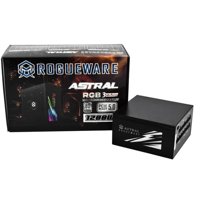 Rogureware Astral Series 1200W Active PFC 80+ Platinum Certified Power Supply (RW-PR120AC) image 1