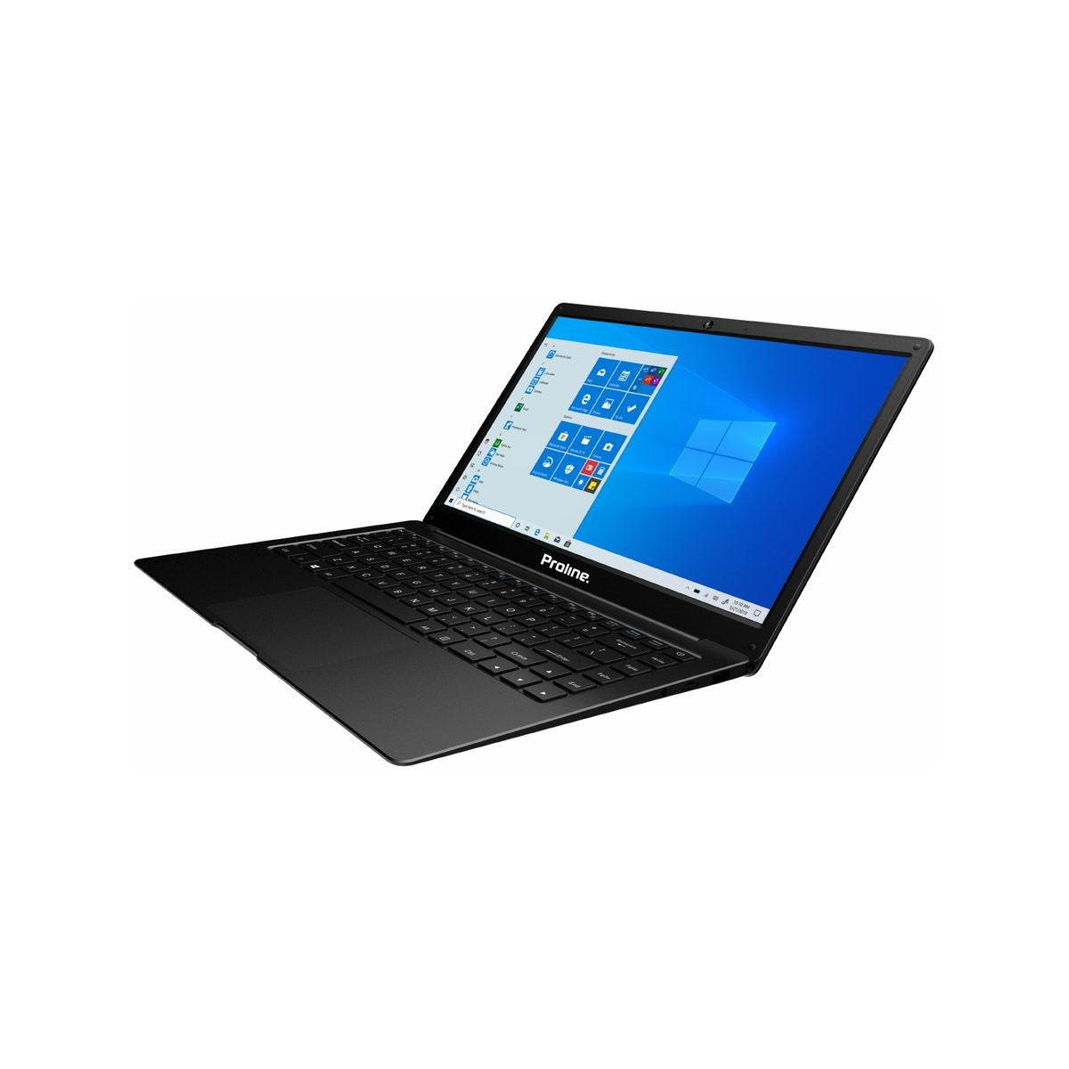Proline Thinline Notebook PC – Gemini Lake Celeron N4020 / 14.1″ HD / 4GB RAM / 128GB SSD / Win 10 Pro (V146BC) — side view