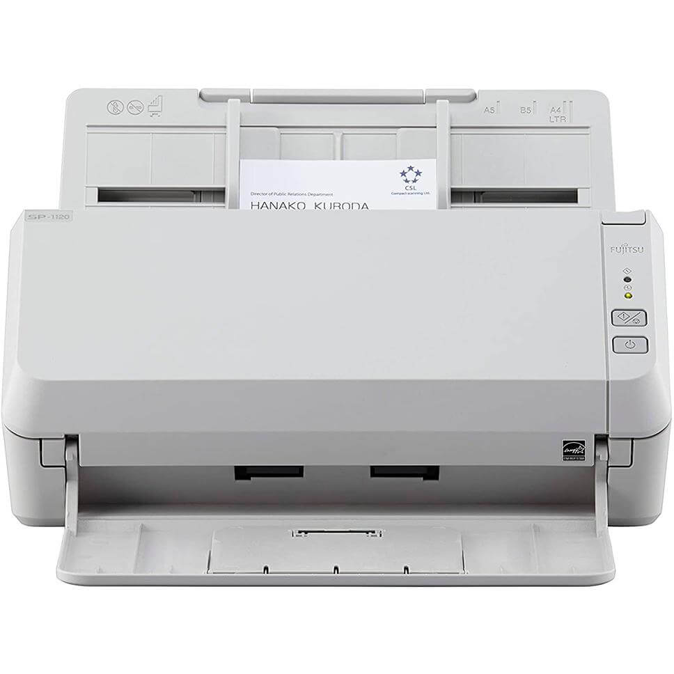Fujitsu 20ppm/40ipm A4 Duplex ADF Gigabit Ethernet USB 3.2 LED Office Scanner (ScanPartner SP-1120N) image 1