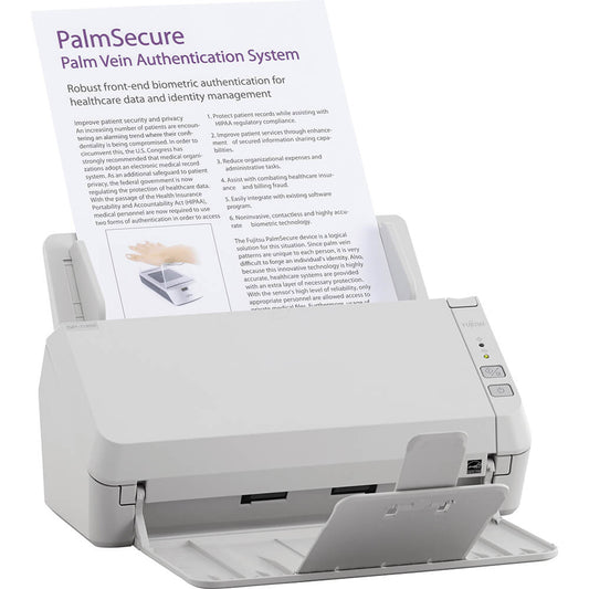 Fujitsu 30ppm/60ipm A4 Duplex ADF Gigabit Ethernet USB 3.2 LED Office Scanner (ScanPartner SP-1130N) image 2