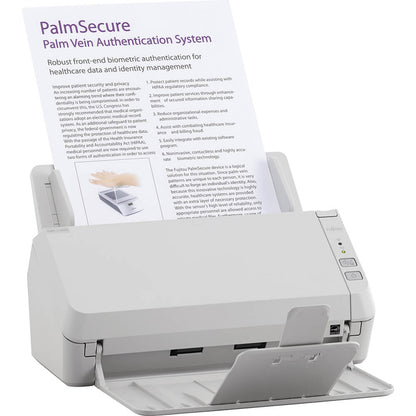 Fujitsu 30ppm/60ipm A4 Duplex ADF Gigabit Ethernet USB 3.2 LED Office Scanner (ScanPartner SP-1130N) — front view