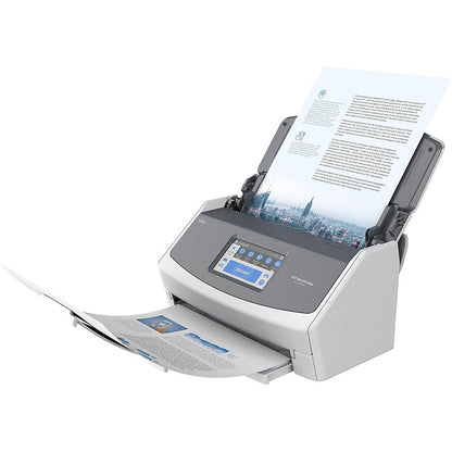 Fujitsu 40ppm/80ipm A4 Duplex ADF Touchscreen Wi-Fi USB 3.2 LED Desktop Scanner (ScanSnap iX1600) — side view