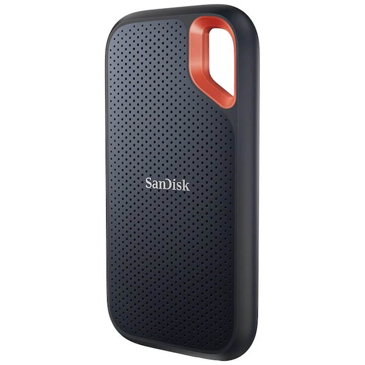 SanDisk Extreme 500GB Portable SSD (SDSSDE61-500G-G25) — side view