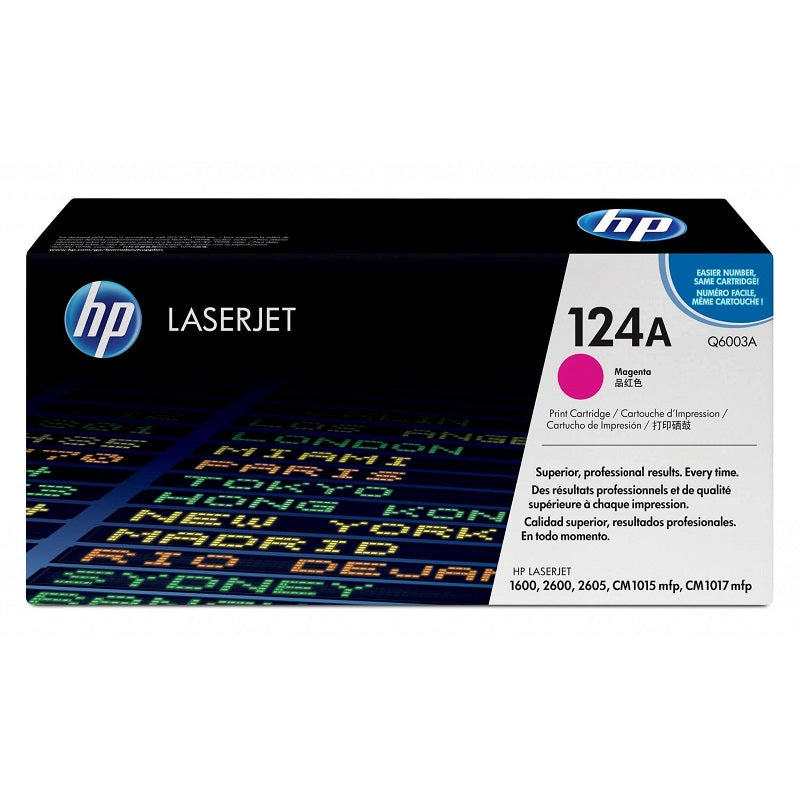 Genuine HP 124A Magenta LaserJet Toner Cartridge (Q6003A) image 1