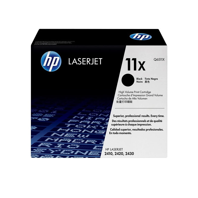 Genuine HP 11X High Yield Black LaserJet Toner Cartridge (Q6511X) image 1