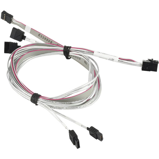 Supermicro MiniSAS HD to 4 SATA Ports 90/90/75/75/75 CM Cable (SM-CBL-SAST-0556) image 1