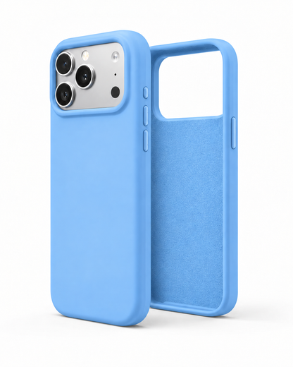 iPhone 18 Pro silicone case in Sky Blue - case only
