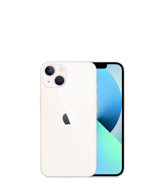 Apple iPhone 13 6.1-inch 512GB in Starlight — official Apple front and back view