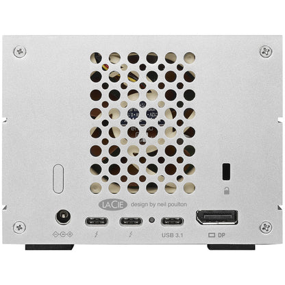 Seagate 32GB LaCie 2big Dock Thunderbolt 3 Desktop Drive(STGB32000400) — rear view