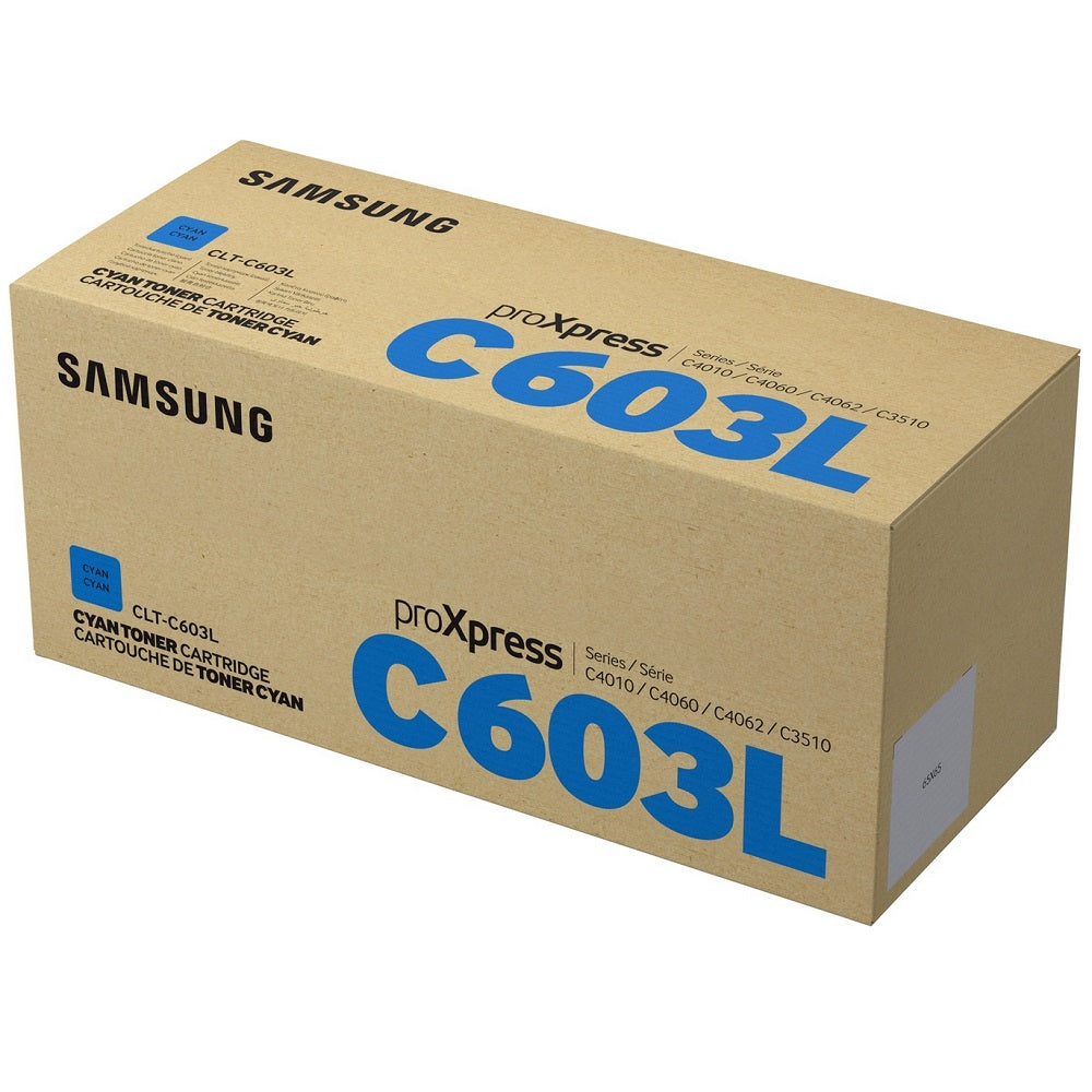 Genuine Samsung CLT-C603L High Yield Cyan Laser Toner Cartridge (SV232A) image 1