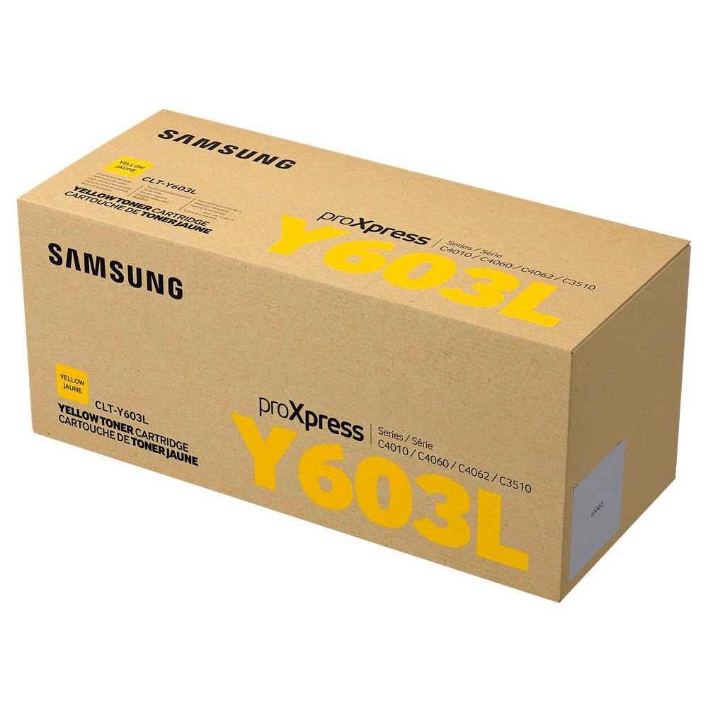 Genuine Samsung CLT-Y603L High Yield Yellow Laser Toner Cartridge (SV253A) image 1