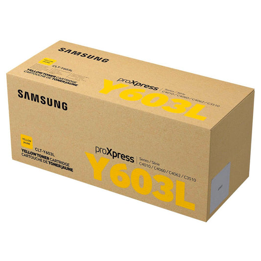 Genuine Samsung CLT-Y603L High Yield Yellow Laser Toner Cartridge (SV253A) image 1