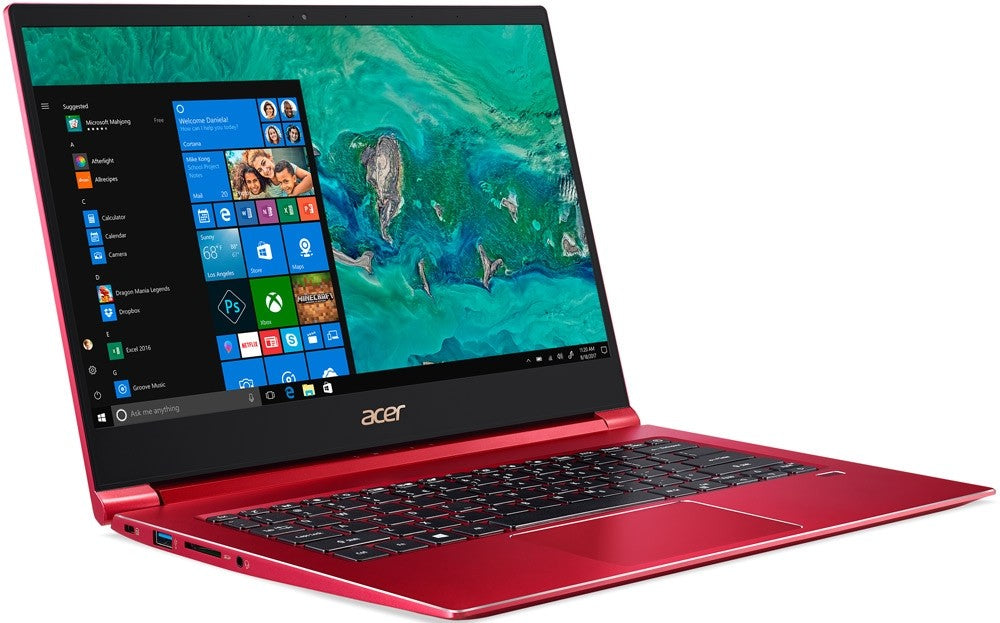 Acer Swift 3 Notebook PC – Core i5-1135G7 / 14″ FHD / 8GB RAM / 512GB SSD / Win 10 Home / Red (NX.ACSEA.001) — front view