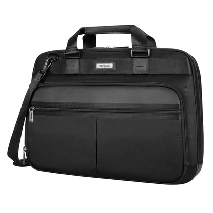 Targus 15 – 16″ Mobile Elite Topload Briefcase – Black (TBT932GL) — front view