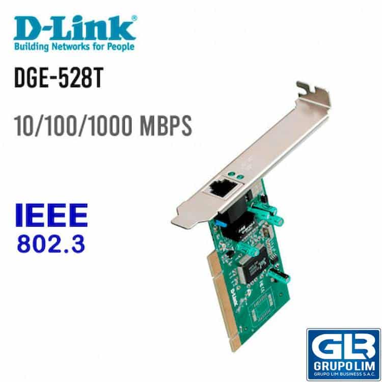 D-Link DGE-528T PCI gigabit Ethernet card product photograph