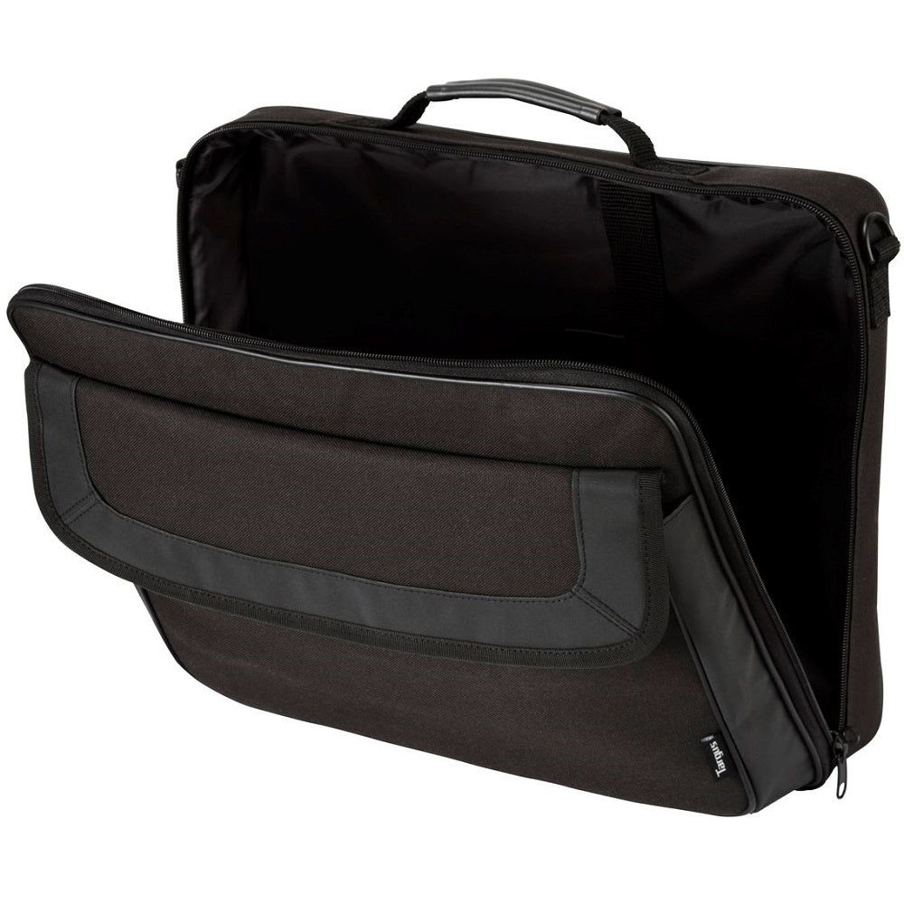Targus Classic 15.6″ Clamshell Laptop Bag – Black (TAR300) — rear view