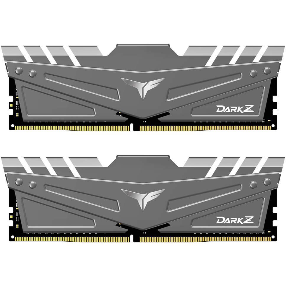 T-Force Dark Z DDR4 16GB Gaming Memory Kit – Gray Heatsink (TDZGD416G3200HC16CDC01) image 1