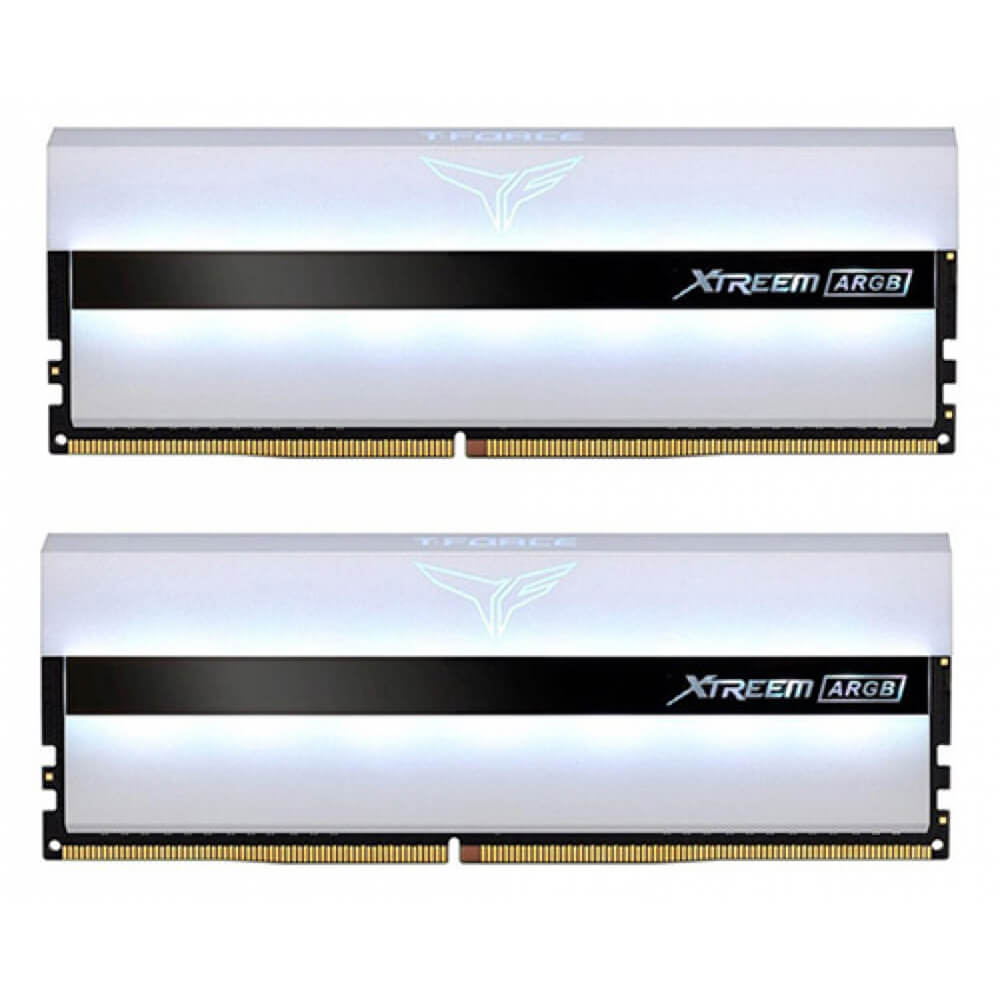 T-FORCE XTREEM ARGB 16GB Gaming Memory – WHITE HEATSINK (TF13D416G3200HC16CDC01) image 1