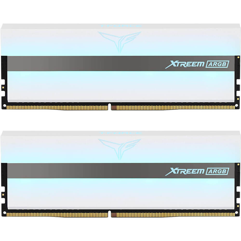 T-FORCE XTREEM ARGB 64GB Gaming Memory – WHITE HEATSINK (TF13D464G3200HC16CDC01) image 1