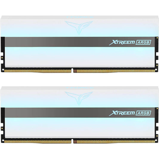 T-FORCE XTREEM ARGB 64GB Gaming Memory – WHITE HEATSINK (TF13D464G3200HC16CDC01) image 1