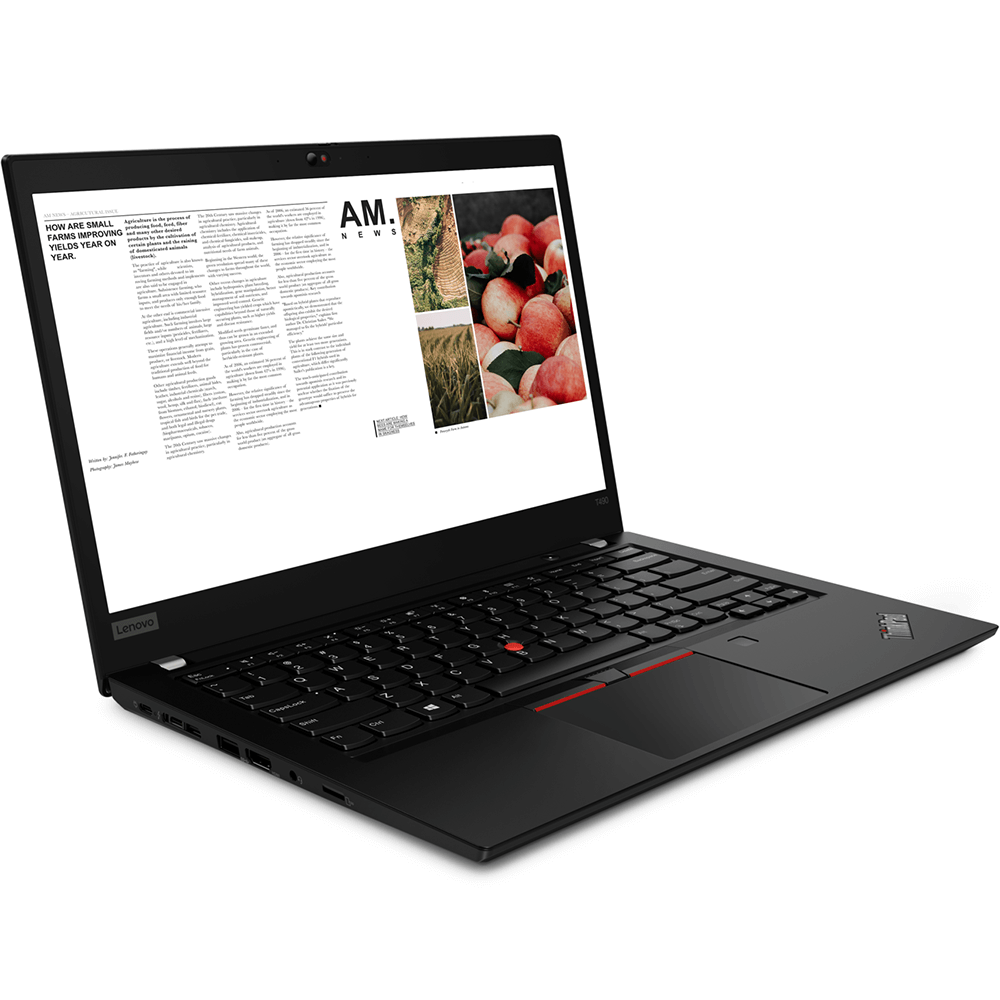 Lenovo ThinkPad T490 Notebook PC – Core i5-8265U / 14″ FHD / 8GB RAM / 512GB SSD / 4G LTE / Win 10 Pro (20N20034ZA) — front v