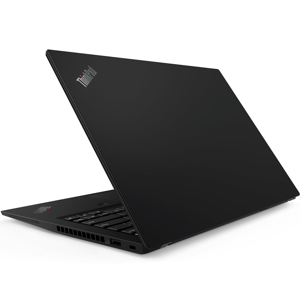 Lenovo ThinkPad T490s Notebook PC – Core i7-8565U / 14.0″ FHD / 8GB RAM / 512GB SSD / 4G / Win 10 Pro (20NX0006ZA) — rear vie