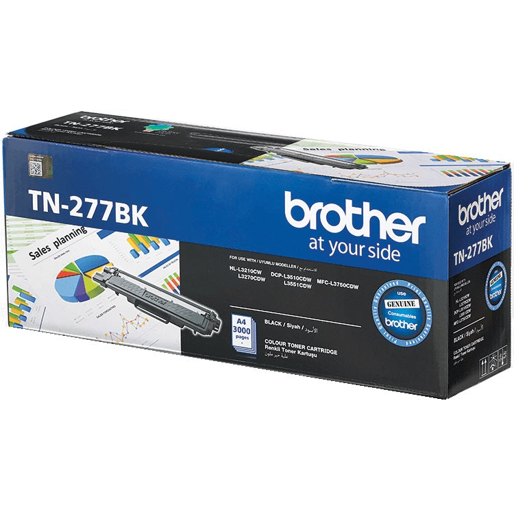 Brother TN-277BK Black Laser Toner Cartridge image 1