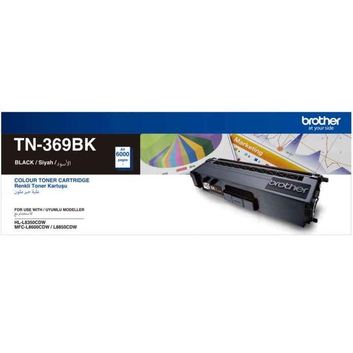Brother TN-369BK Black Toner Cartridge image 1