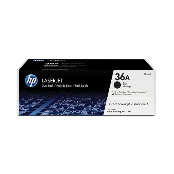 Genuine HP 36A Dual Pack Black LaserJet Toner Cartridge (CB436AD) image 1