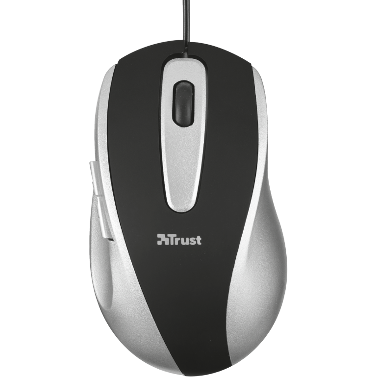 Trust Easyclick Mouse – Black (TRS-16535) — rear view