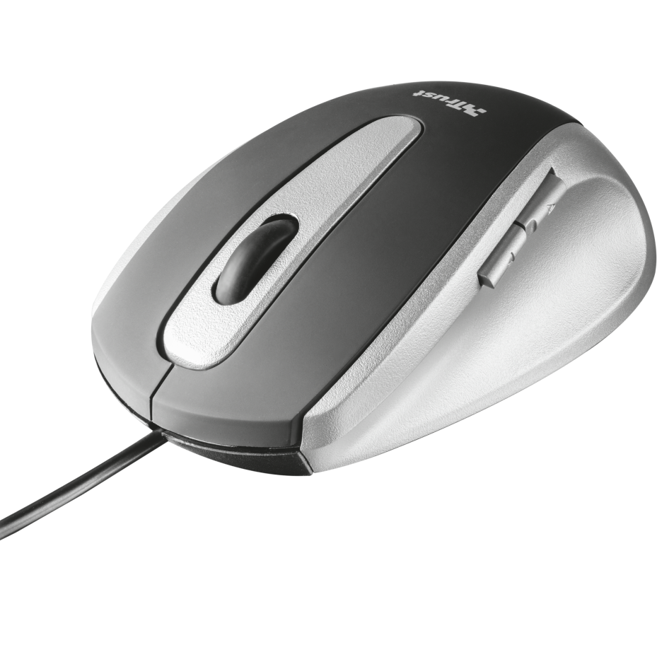 Trust Easyclick Mouse – Black (TRS-16535) — in use