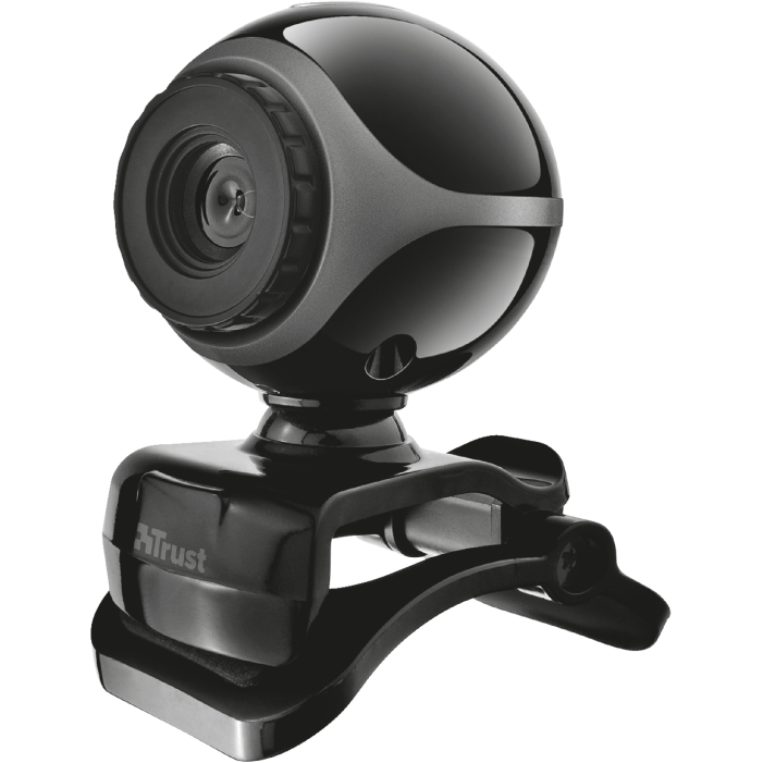 Trust Exis Webcam – black/silver (TRS-17003) — in use