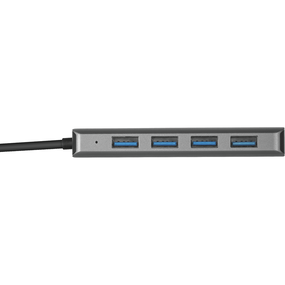 Trust Halyx Aluminium USB-C to 4-Port USB-A 3.2 Hub (TRS-23328) — front view