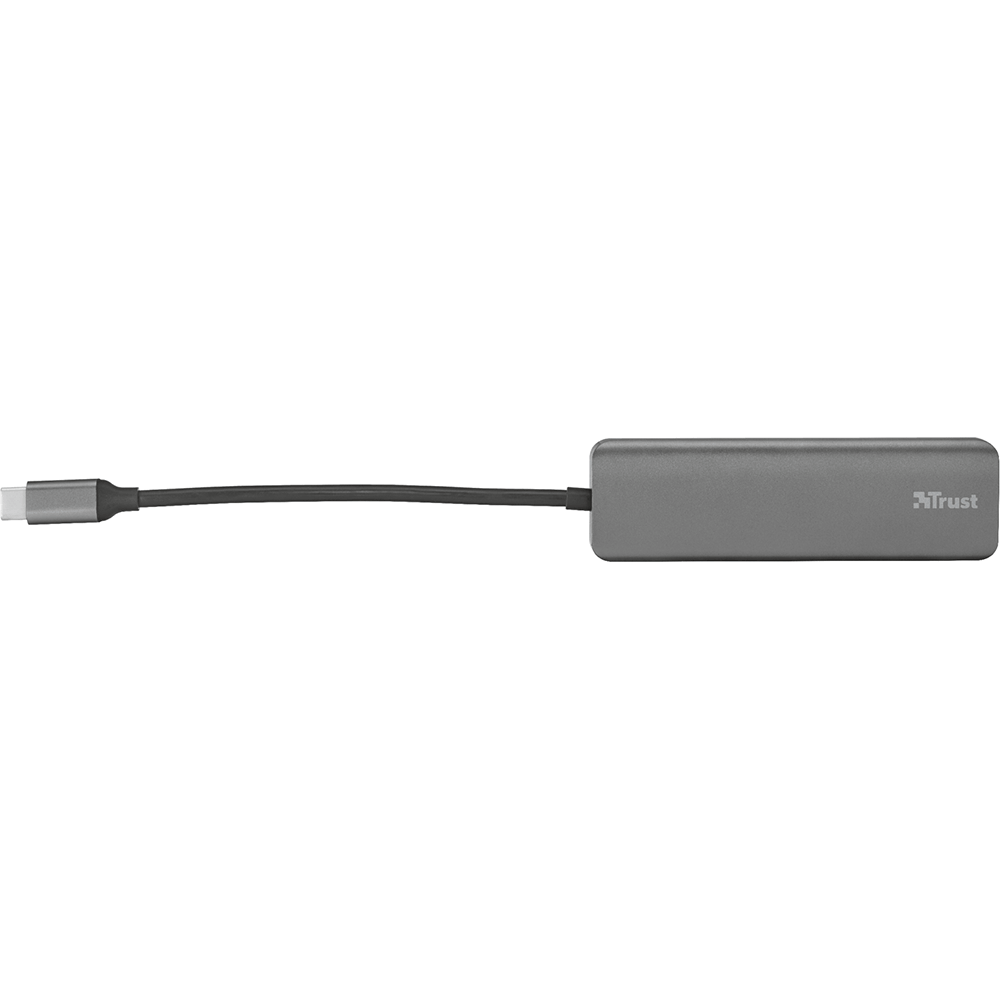 Trust Halyx Aluminium USB-C to 4-Port USB-A 3.2 Hub (TRS-23328) — side view