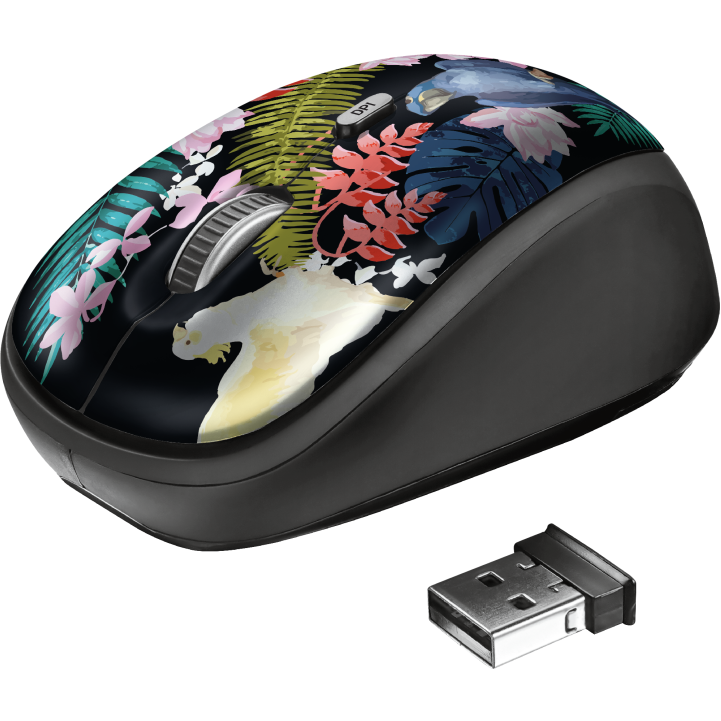 Trust Yvi Wireless Mouse – Parrot (TRS-23387) — side view
