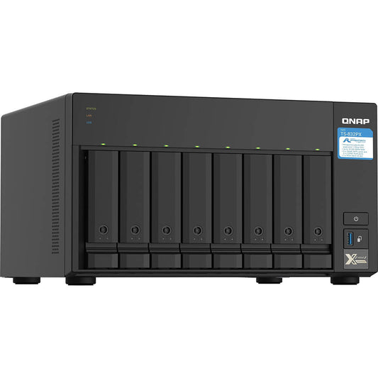 Qnap 8 Bay Tower Nas 1.7ghz 4 Core Alpine Al-324 Processor (TS-832PX-4G) image 2