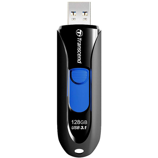 Transcend JetFlash 790K 128GB Capless USB Flash Drive – Black & Blue (TS128GJF790K) image 1