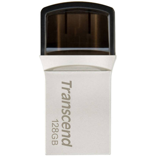 Transcend JetFlash 890 128GB OTG USB Flash Drive – Silver (TS128GJF890S) image 2