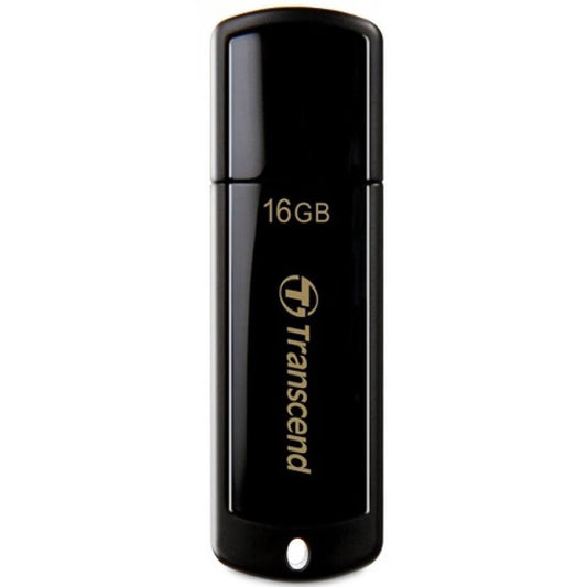 Transcend JetFlash 350 16GB USB Flash Drive – Piano Black (TS16GJF350) image 1