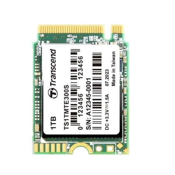 Transcend MTE300S Series 1TB M.2 2230 PCIe NVMe Gen3 x4 Solid State Drive (TS1TMTE300S) — front view