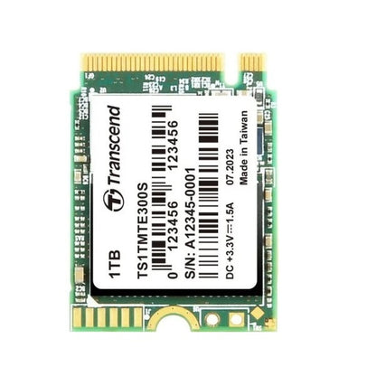 Transcend MTE300S Series 1TB M.2 2230 PCIe NVMe Gen3 x4 Solid State Drive (TS1TMTE300S) — front view