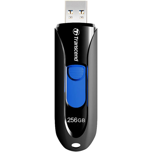 Transcend JetFlash 790K 256GB Capless USB Flash Drive – Black & Blue (TS256GJF790K) image 1