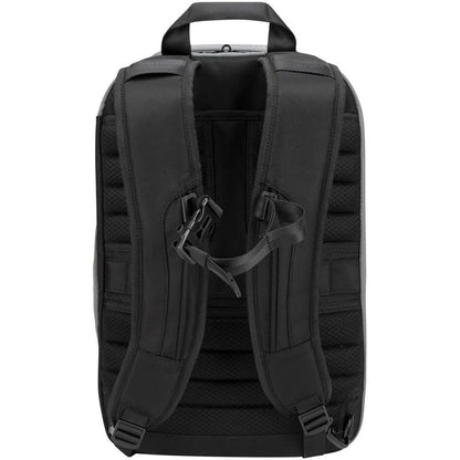 Targus CityLite Pro Premium 15.6-inch Convertible Backpack – Grey — rear view