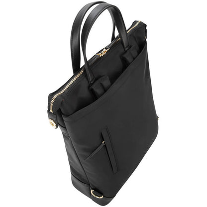 Targus Newport 15-inch Laptop Convertible Tote Backpack – Black — front view
