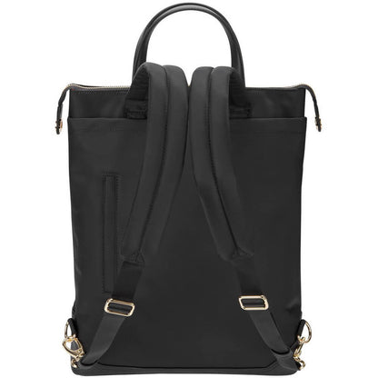 Targus Newport 15-inch Laptop Convertible Tote Backpack – Black — rear view