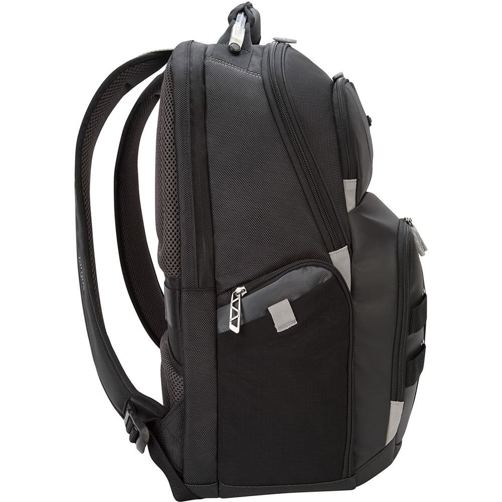 Targus DrifterTrek 17.3-inch Laptop Backpack with USB Power Pass-Thru – Black image 4